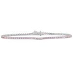 <span style="color:purple">SPECIAL!</span> 2.67ct G SI 14K White Gold Natural Pink Sapphire Tennis Bracelet 7"