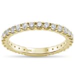 <span style="color:purple">SPECIAL!</span> .79ct 14K Yellow Gold Diamond Eternity Wedding Band Ring Size 6.5